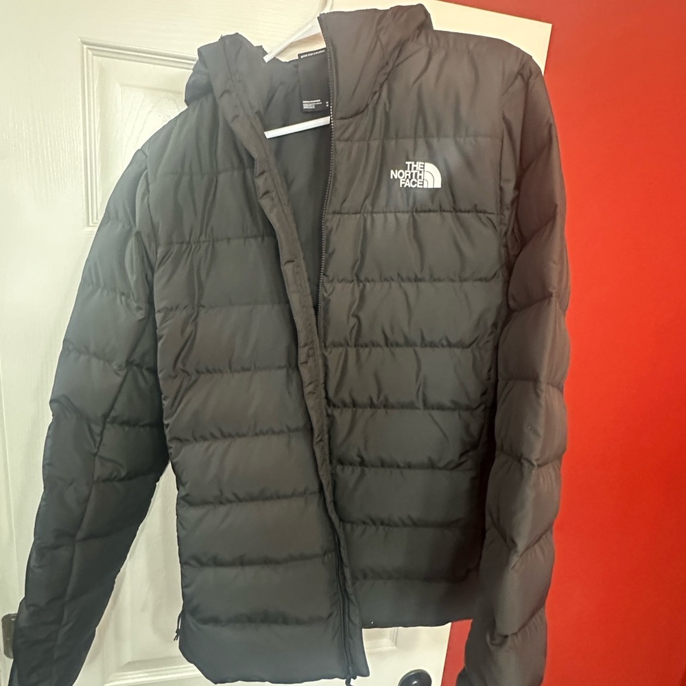 The North Face Men's Black Puffer Jacket with Hood